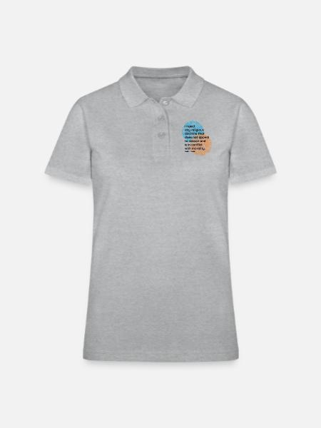 Mahatma Gandhi Morality and Religiuos Quotes - Women's Pique Polo Shirt - heather gray - Front