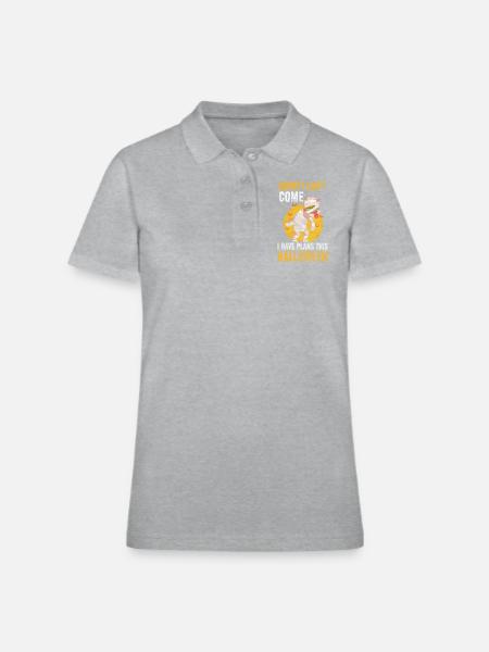 Mummy Horror - Women's Pique Polo Shirt - heather gray - Front