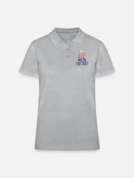 I Did That On Gas Pumps - Women's Pique Polo Shirt - heather gray - Front