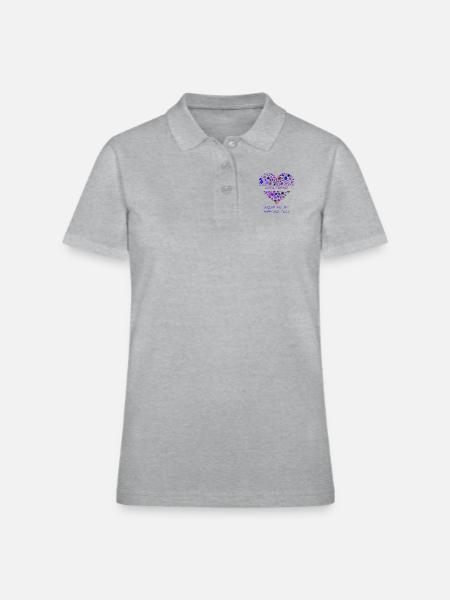 Falling in to Joy - Women's Pique Polo Shirt - heather gray - Front