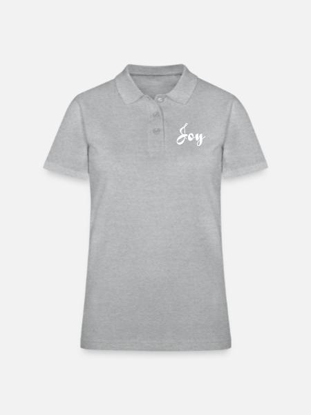 Joy | Choose Joy - Women's Pique Polo Shirt - heather gray - Front