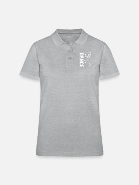 Dance , Halloween Dancer, Dancer Gift - Women's Pique Polo Shirt - heather gray - Front