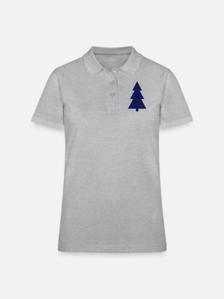 tree - Women's Pique Polo Shirt - heather gray - Front
