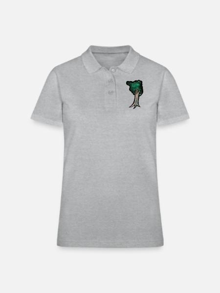 Tree - Women's Pique Polo Shirt - heather gray - Front