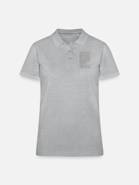 Vintage Occult The Witch Tarot Card Satanique - Polo en coton piqué pour femmes - gris chiné - Devant