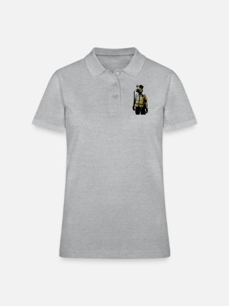 Police - Women's Pique Polo Shirt - heather gray - Front
