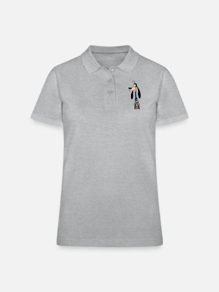 Funny dog cartoon - Women's Pique Polo Shirt - heather gray