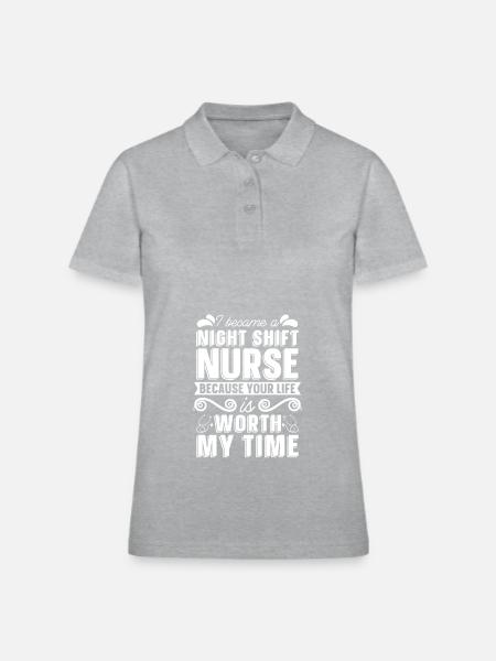 Nurse Nursing - Women's Pique Polo Shirt - heather gray - Front