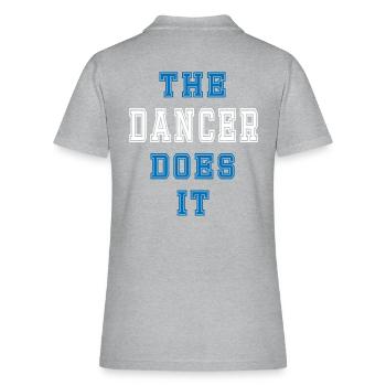 The Dancer Does it Dancer Gift - Women's Pique Polo Shirt - heather gray - Back