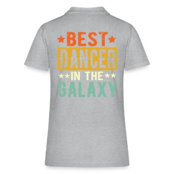 Best Dancer Ever Dancer Gift - Women's Pique Polo Shirt - heather gray - Back