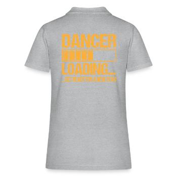 Dancer Loading Dancer Gift - Women's Pique Polo Shirt - heather gray - Back