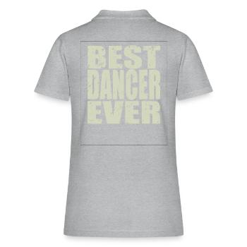 Best Dancer Ever Dancer Gift - Women's Pique Polo Shirt - heather gray - Back
