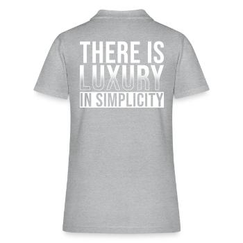 There is Luxury in Simplicity - Women's Pique Polo Shirt - heather gray - Back