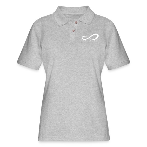 Infinite Logo in White Women's Hoodie - Women's Pique Polo Shirt