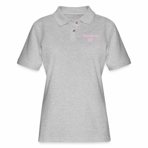 pro black af pink - Women's Pique Polo Shirt