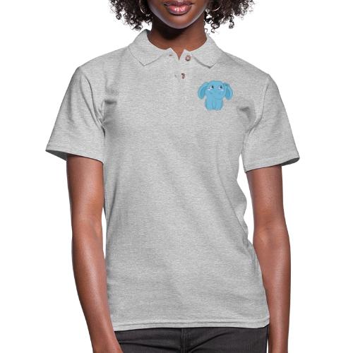 Baby Elephant Happy and Smiling - Women's Pique Polo Shirt