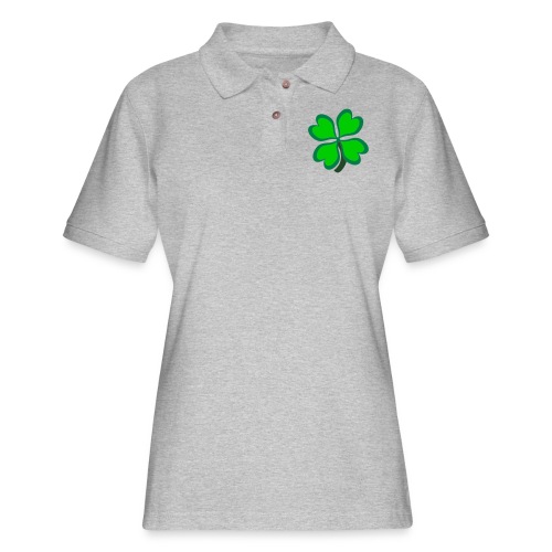 4 leaf clover - Women's Pique Polo Shirt