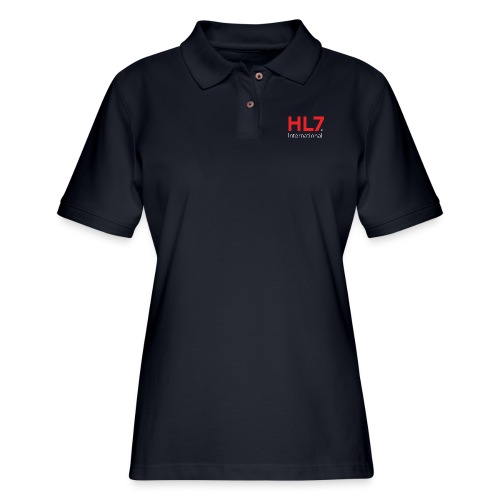 HL7 International Logo - Reverse - Women's Pique Polo Shirt