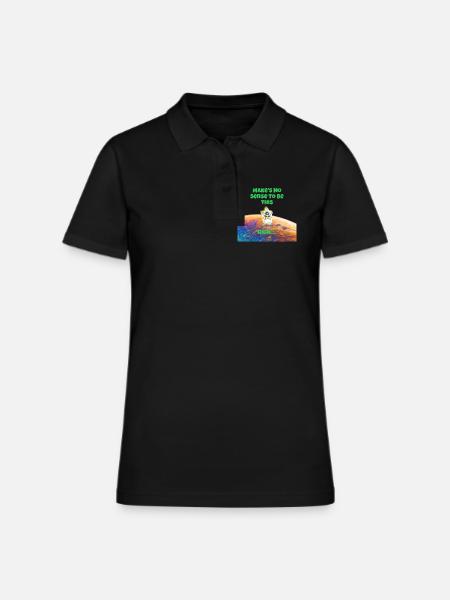 Just high - Women's Pique Polo Shirt - black - Front