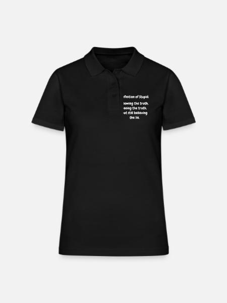 Truth Paradox Graphic Tee - Women's Pique Polo Shirt - black - Front