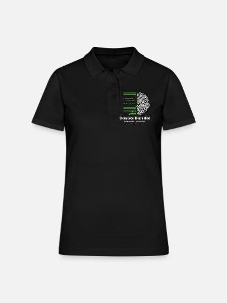 Professional Developer Clean Code Concept - Women's Pique Polo Shirt - black - Front