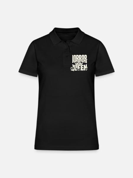 Horror Queen Crown Tee - Women's Pique Polo Shirt - black - Front