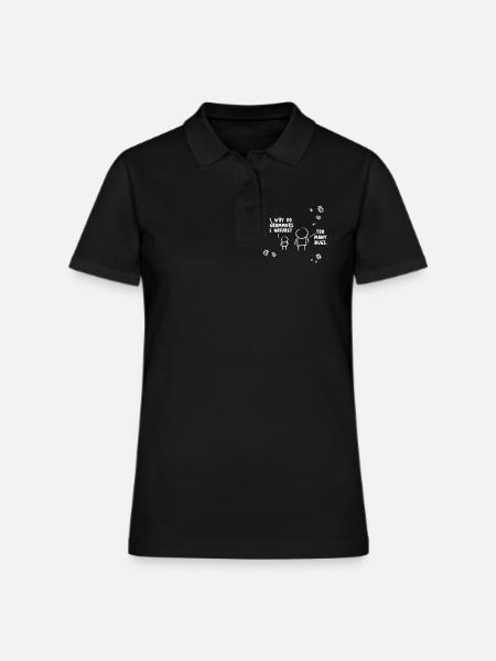Why Programmers Hate Nature Funny Bug Joke IT Nerd - Women's Pique Polo Shirt - black - Front
