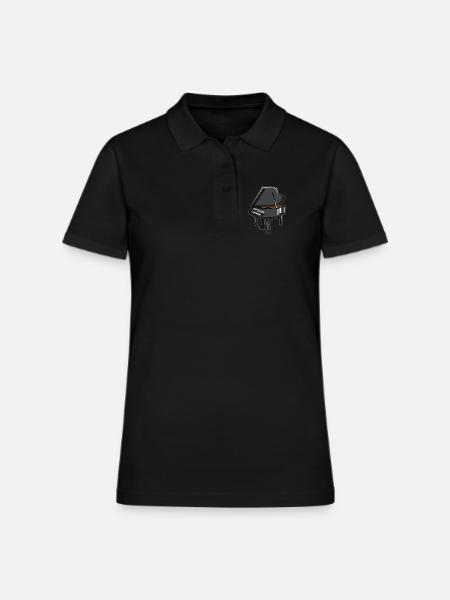 Piano Performer - Women's Pique Polo Shirt - black - Front