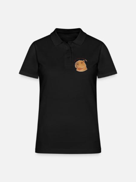 Camel Cucumber Meme - Women's Pique Polo Shirt - black