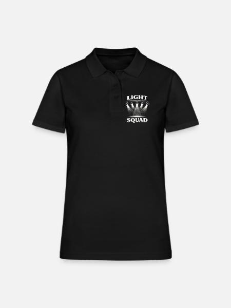 Lighting Tech Lighting Technician Light Squad - Women's Pique Polo Shirt - black - Front