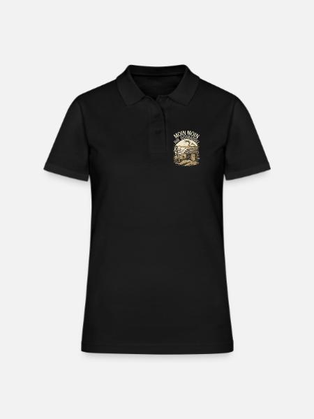  Moin Moin Ihr Döspaddel Funny Northern Germany - Women's Pique Polo Shirt - black - Front