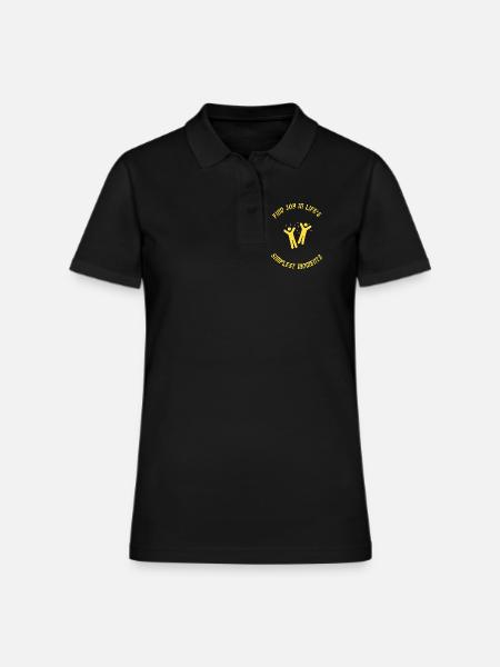 Simplicity - Women's Pique Polo Shirt - black - Front