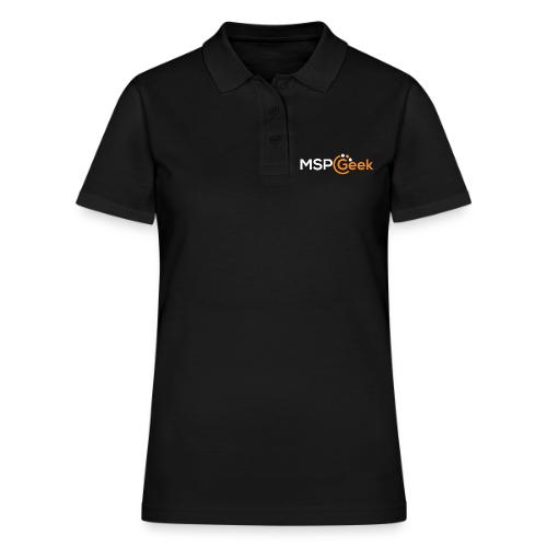 MSPGeekWhiteLogo - Women's Pique Polo Shirt