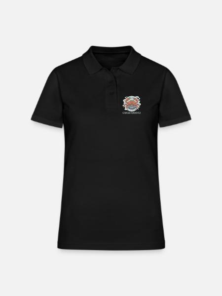 Cancer Pan - Women's Pique Polo Shirt - black - Front