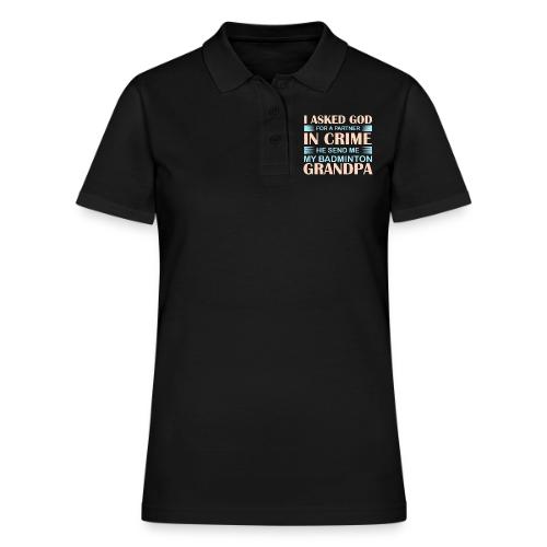 Send Me My Badminton Grandpa - Women's Pique Polo Shirt