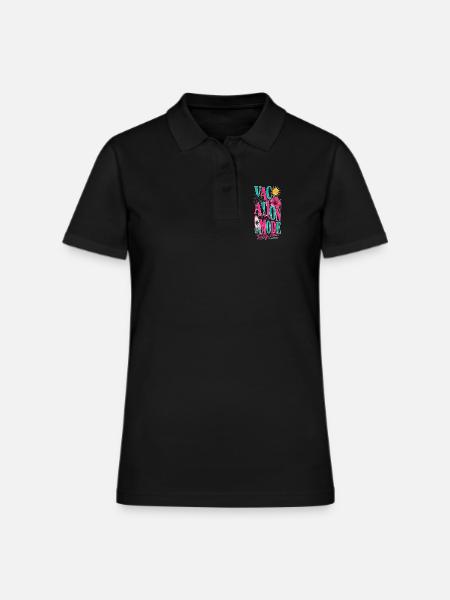 Vacation Mode Salty Soul - Women's Pique Polo Shirt - black - Front