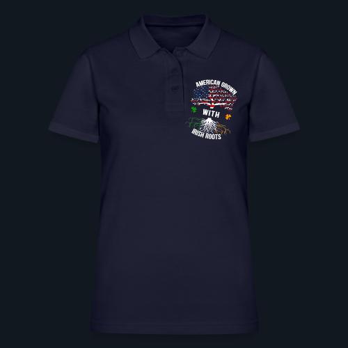 American Grown with Irish Roots - Women's Pique Polo Shirt