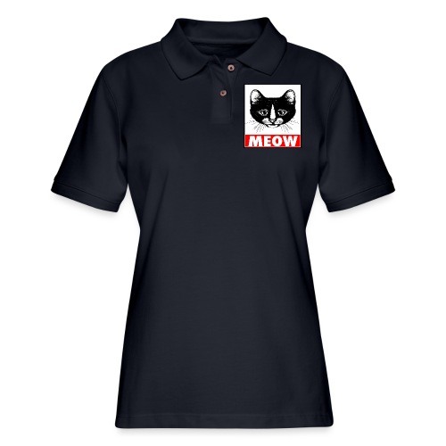 OBEY MEOW - Women's Pique Polo Shirt