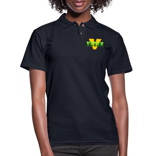 Vegan Energy V - Women's Pique Polo Shirt