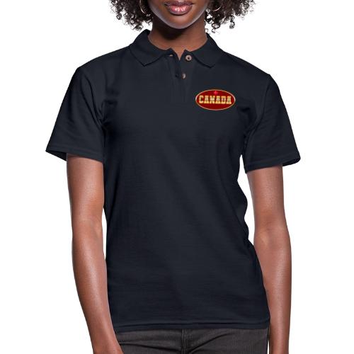 Canada in golden letters - Women's Pique Polo Shirt