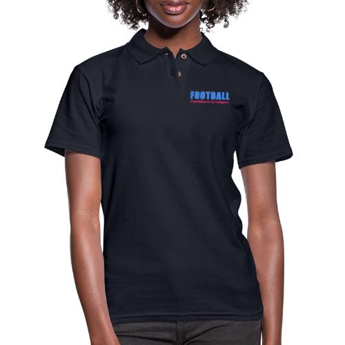 Football Touchdowns & Tailgates Design - Women's Pique Polo Shirt