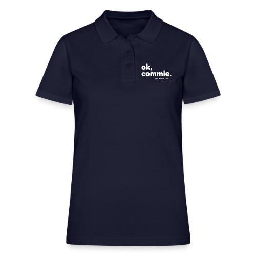 Ok, Commie (White Lettering) - Women's Pique Polo Shirt