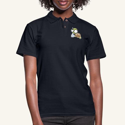 Flippy Turtle - Women's Pique Polo Shirt