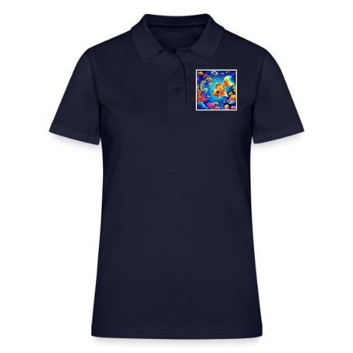 Vibrant Underwater Fish World Design - Women's Pique Polo Shirt