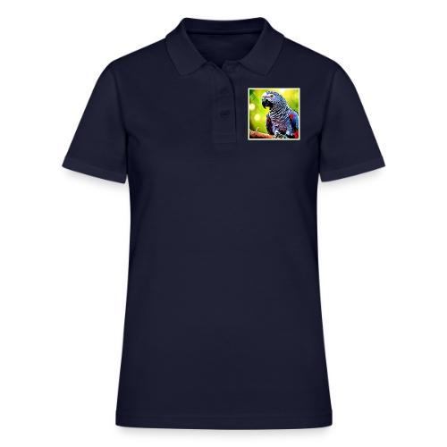 Talking African Grey Parrot - Women's Pique Polo Shirt