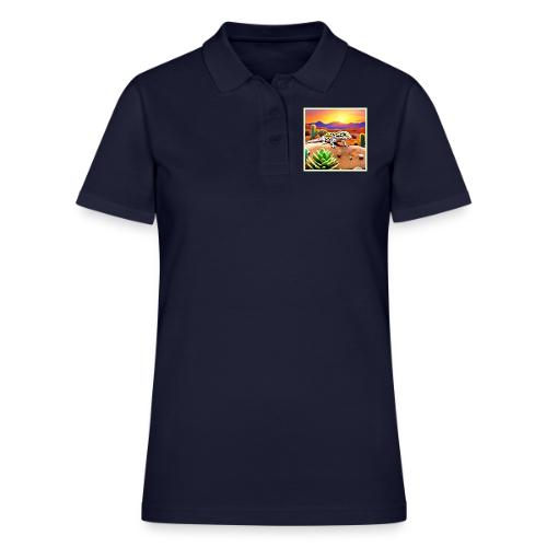 Spotted Gecko Desert Sunset - Women's Pique Polo Shirt