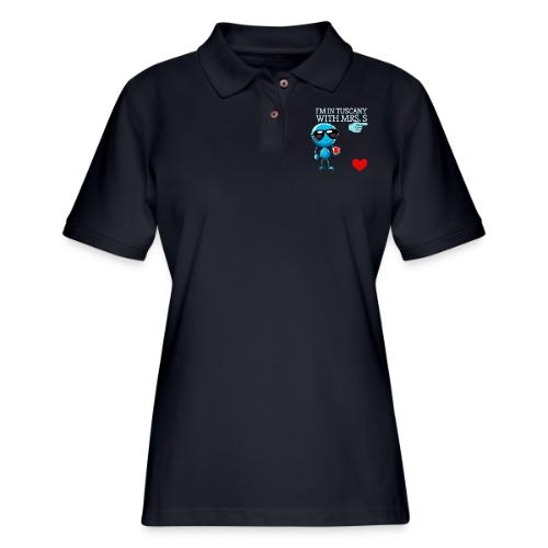 Smoon City_I'm in Tuscany with Mrs. S - Women's Pique Polo Shirt