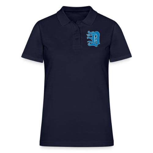 The D® Blue and Silver - Women's Pique Polo Shirt