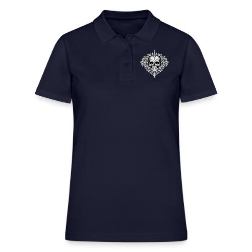 Gothic Filigree Skull - Women's Pique Polo Shirt