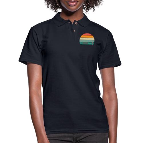 minimalist retro design - Women's Pique Polo Shirt